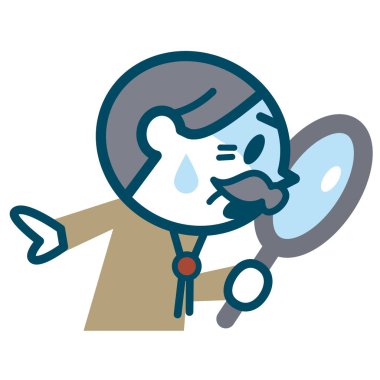 Büyüteç camı arayan erkekler