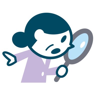 Üst düzey kadın Büyüteç arıyorum