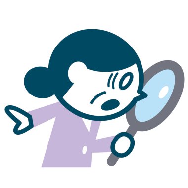 Üst düzey kadın Büyüteç arıyorum