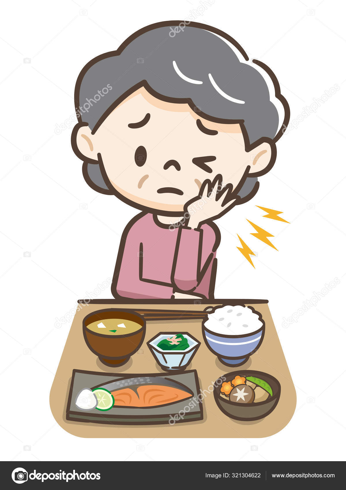 Anorexia senior woman with decayed teeth Stock Vector Image by ©ankomando #321304622 Anorexia senior woman with decayed teeth Stock Vector Image by ©ankomando #321304622