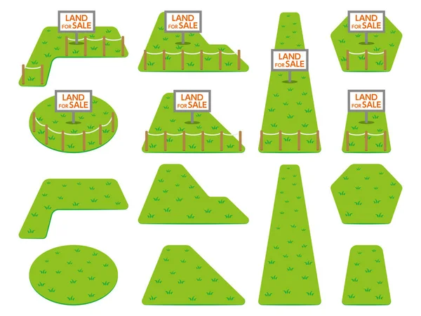 Ilustración de terreno para la venta "terreno para la venta" están escritos en Japa — Vector de stock