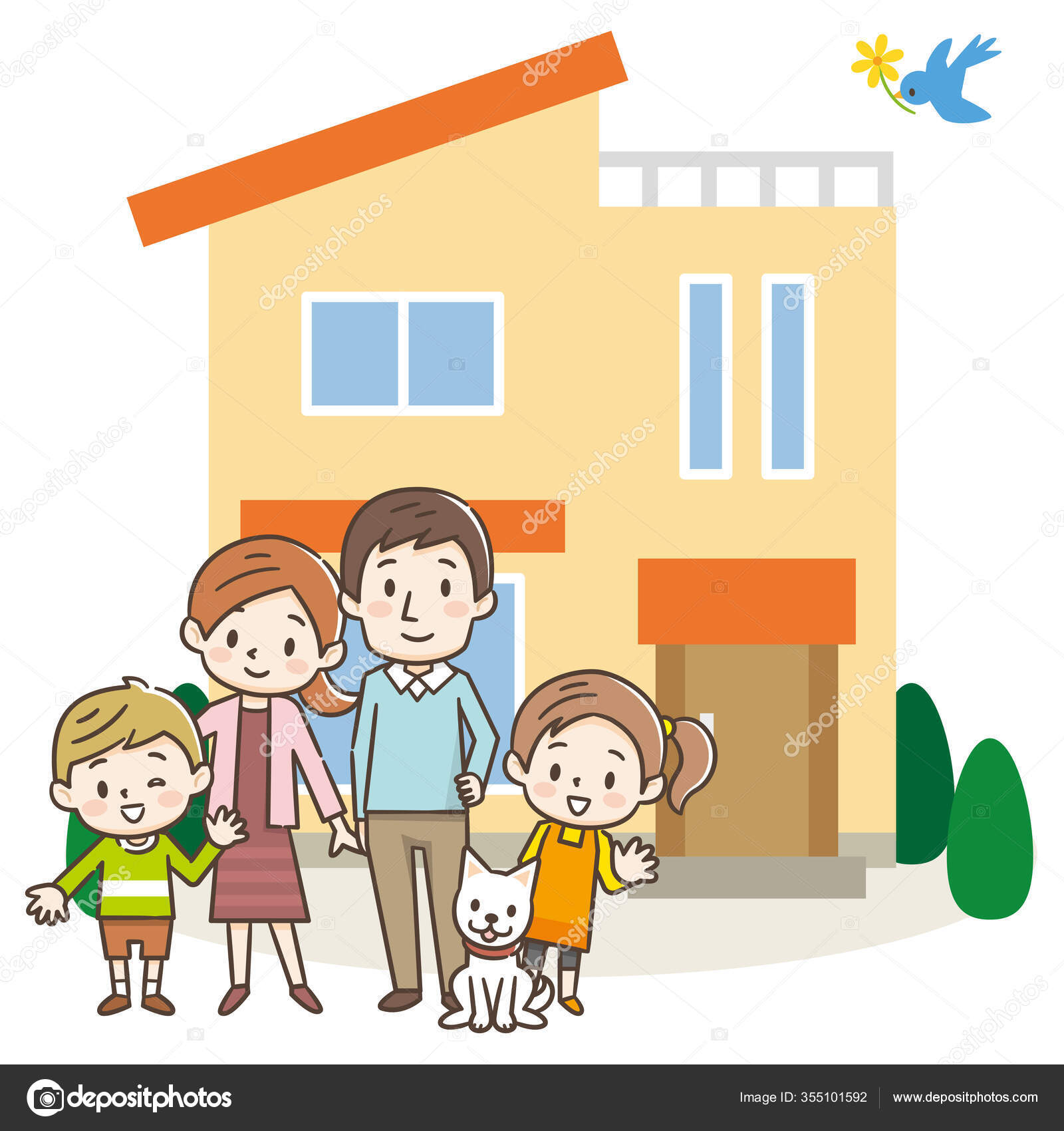 family housing clipart