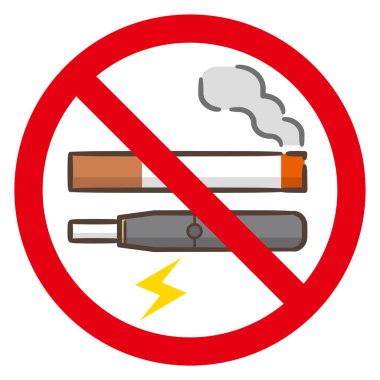Sigara içmek yasak. Elektronik sigara tabelası da dahil..