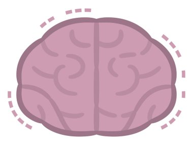 Beyaz arkaplandaki beyin çizimleri