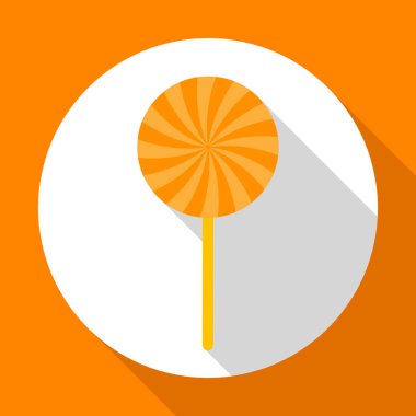 Cadılar Bayramı şeker uzun gölge düz simgesiyle.