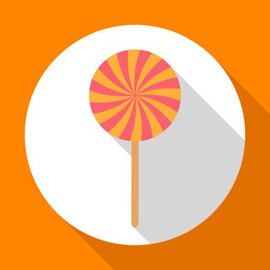 Cadılar Bayramı şeker uzun gölge düz simgesiyle.