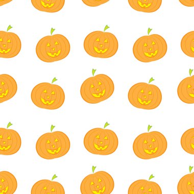 Helloween kabak seamless modeli modern düz tarzı. Vektör çizim. Eps10.Vector resimde. Eps10.