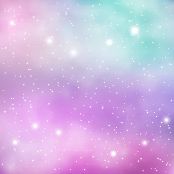 Färgglada utrymme galaxen bakgrund med lysande stjärnor, Stardust och Nebula. Vektorillustration för konstverk, flygblad, affischer, broschyrer, banners och mer. Eps10. — Stock vektor