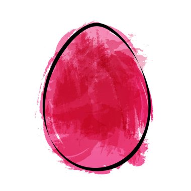 Derma suluboya yumurta, beyaz arka plan üzerinde izole. Vektör çizim tebrik kartları, poster, afiş, el ilanları ve daha fazlası için.