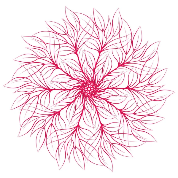 Mandala. Runde florale Ornamente isoliert auf weißem Hintergrund. Dekoratives Gestaltungselement. Umrissvektorillustration für Malbuch, Druck auf T-Shirt und andere Artikel. — Stockvektor