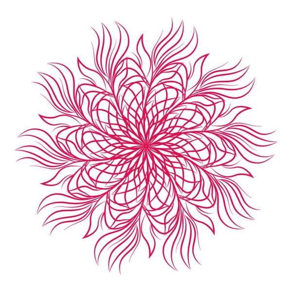 Mandala. Beyaz arka plan üzerinde izole yuvarlak çiçek süsleme. Dekoratif öğe. Vektör çizim tebrik kartı, davetler için anahat, T-shirt ve diğer öğeleri Yazdır.