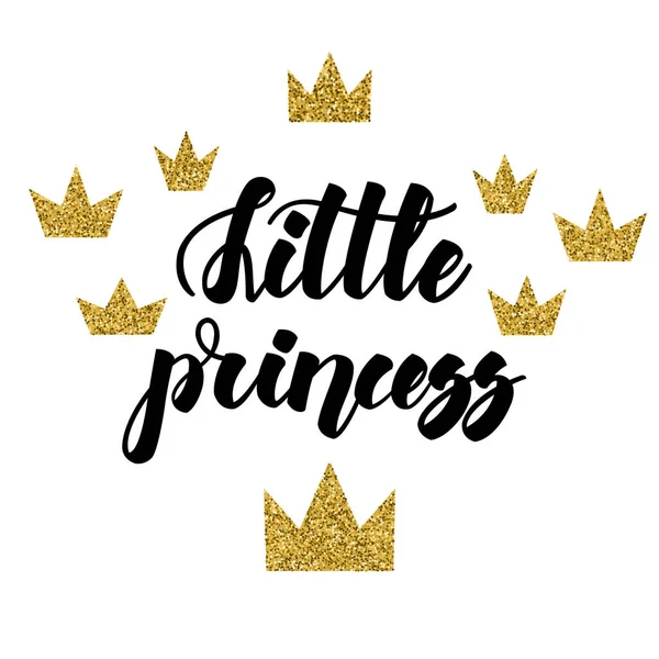 Kleine Prinzessin. Zuhause süße Heimat. inspirierende Schrift isoliert auf weißem Hintergrund. positives Zitat. Vektor-Illustration für Grußkarten, Poster, Druck auf T-Shirts und vieles mehr. — Stockvektor