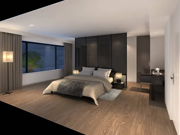 Ilustração 3D de uma sala de estar moderna — Fotografia de Stock