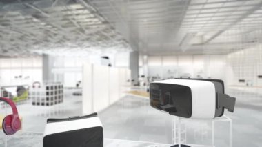 modern sergi salonu gadget'lar için 3D animasyon