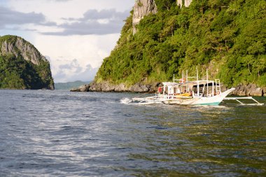 Cennet adası El Nido, Palawan, Filipinler.