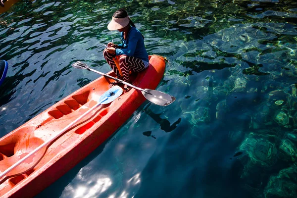 Kayak Rent Enable Tour Limestone Island Nido Palawan — Stock Photo, Image