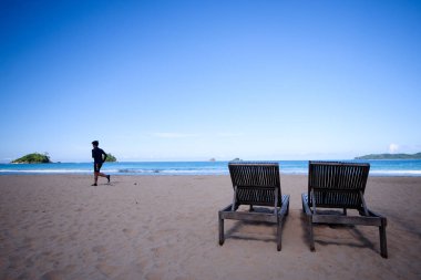 Nakpan Beach, Palawan, Filipinler beyaz kum