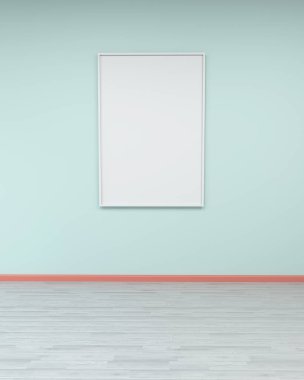 İç mockup. Duvarda boş çerçeve