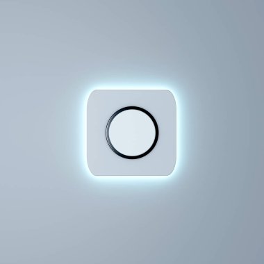 Beyaz düğme mockup
