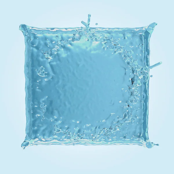 Square water splash — Stock Photo, Image