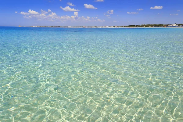 Las playas de arena más bellas de Apulia: Porto Cesareo marine, Costa de Salento.ITALIA (Lecce ). — Foto de Stock