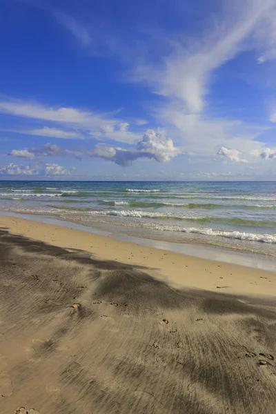 Mais Belas Praias Areia Apúlia Costa Salento Alimini Beach Itália — Fotografia de Stock