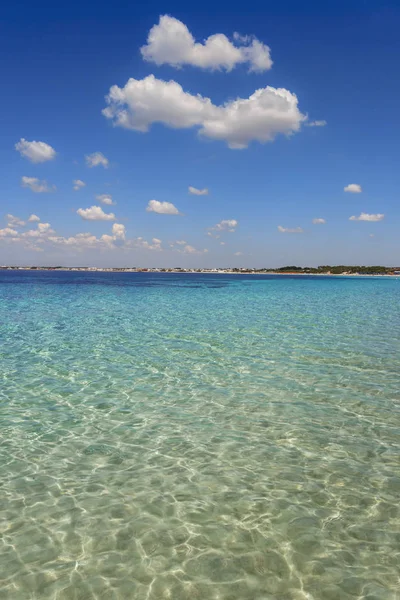 Summertime Пісок Пляжів Італії Порто Чезарео Саленто Узбережжя Апулії Морських — стокове фото