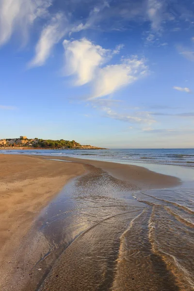 Bay Vieste Apulia 이탈리아 로렌초 해변이라 불리는 해변은 이름을 가지고 — 스톡 사진