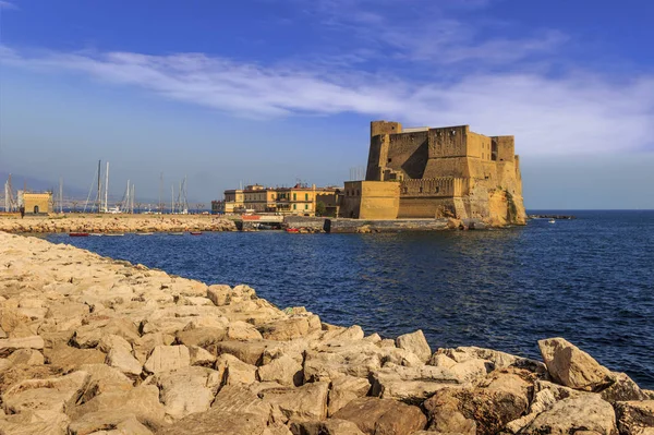 Castel Dell Ovo Castelo Dos Ovos Uma Fortaleza Medieval Baía — Fotografia de Stock