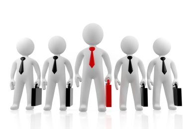 Grup lideri Merkezi ile iş adamı