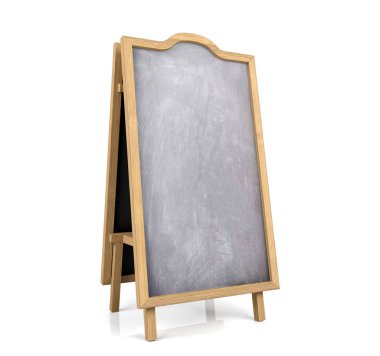 Beyaz arka plan üzerinde izole blackboard menü