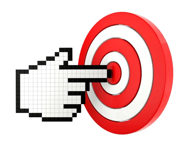 Mouse cursor pointing at target — Stock Photo, Image