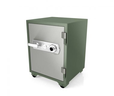 Kasa, güvenlik nesnesi, güvenlik ekipmanları, güvenlik ekipmanları, Emanet kutusu donanımları, beyaz arka plan üzerinde izole