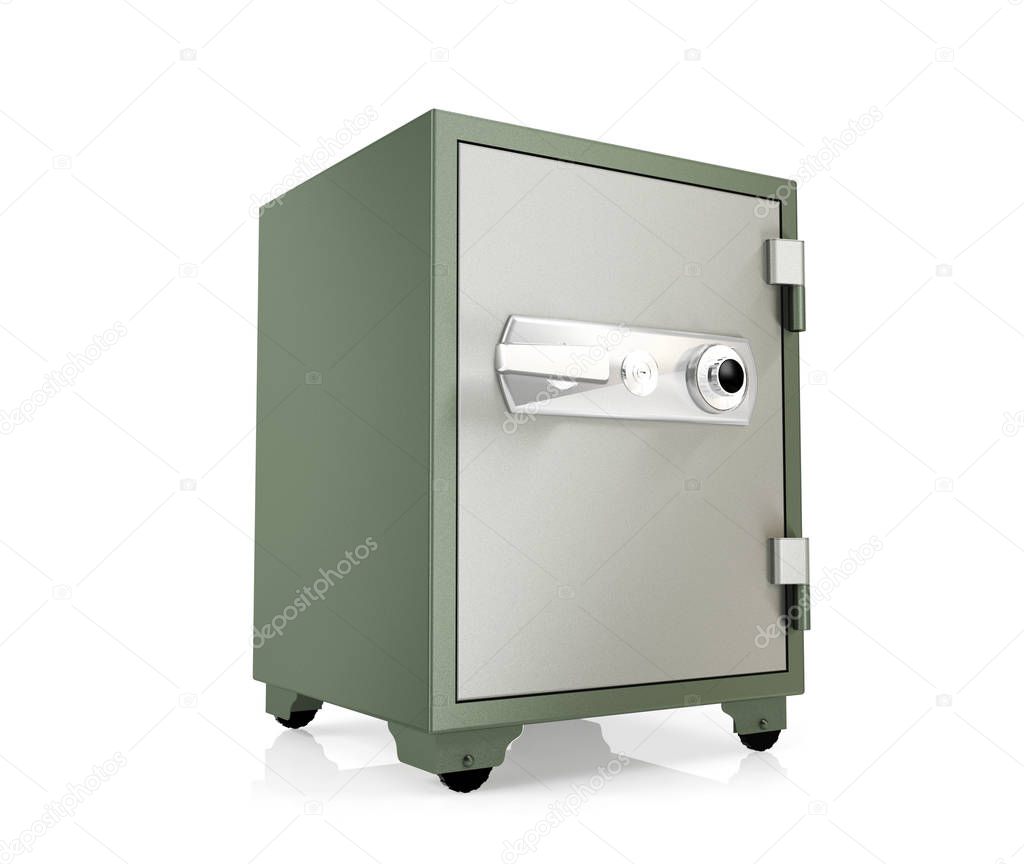 Safe box, security object, safety equipment, security equipment, safety box equipment, isolated on white background