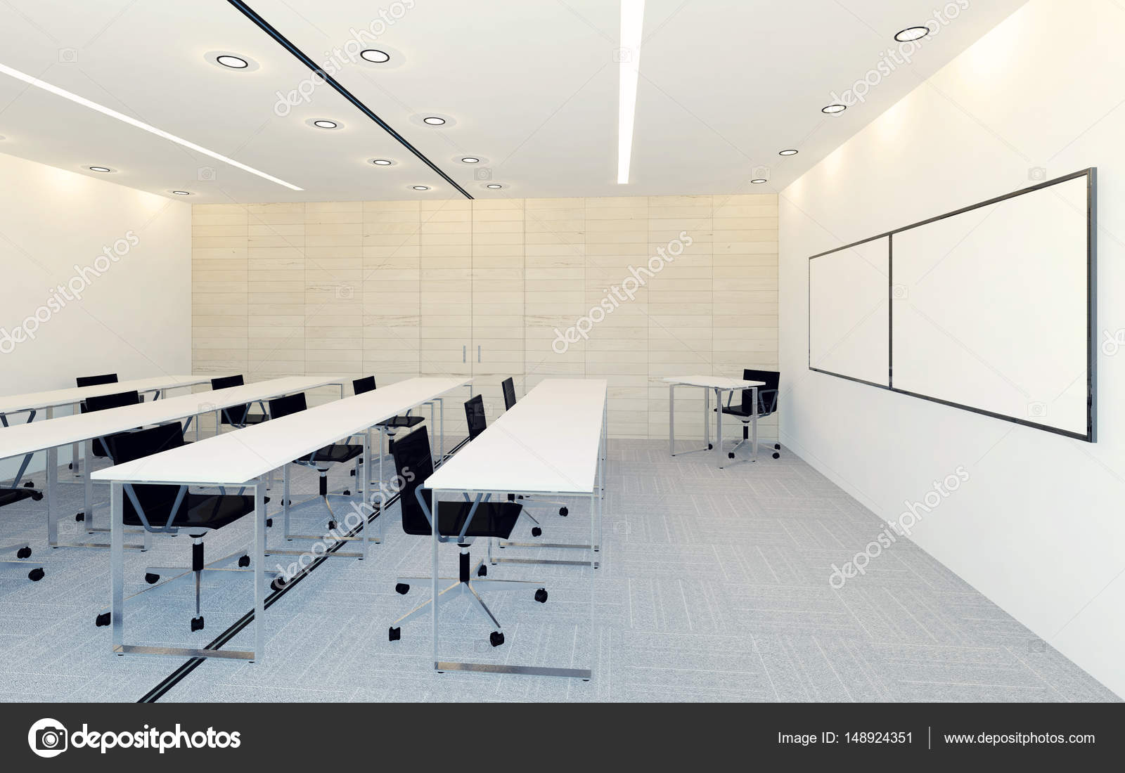 Moderne Interieur des Geschäfts Konferenzraum mit leeren Bildschirm ... Moderne Interieur des Geschäfts Konferenzraum mit leeren Bildschirm ...