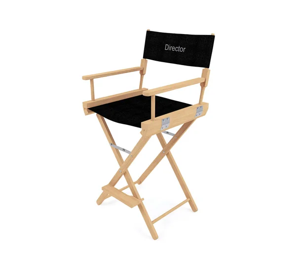 Director's chair isolated on white background. 3D rendering — Stock Photo, Image