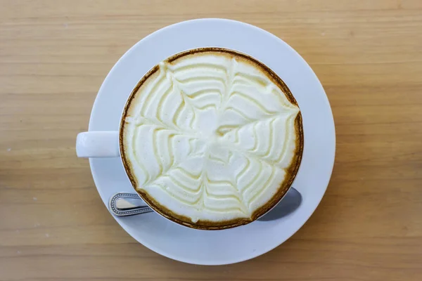 Капучино чашка кави крупним планом — стокове фото