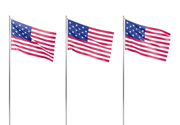 ( 영어 ) Flag of the United States of america, 3d rendering — 스톡 사진