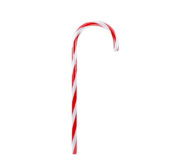 Beyaz arka planda izole edilmiş Noel şeker kamışı