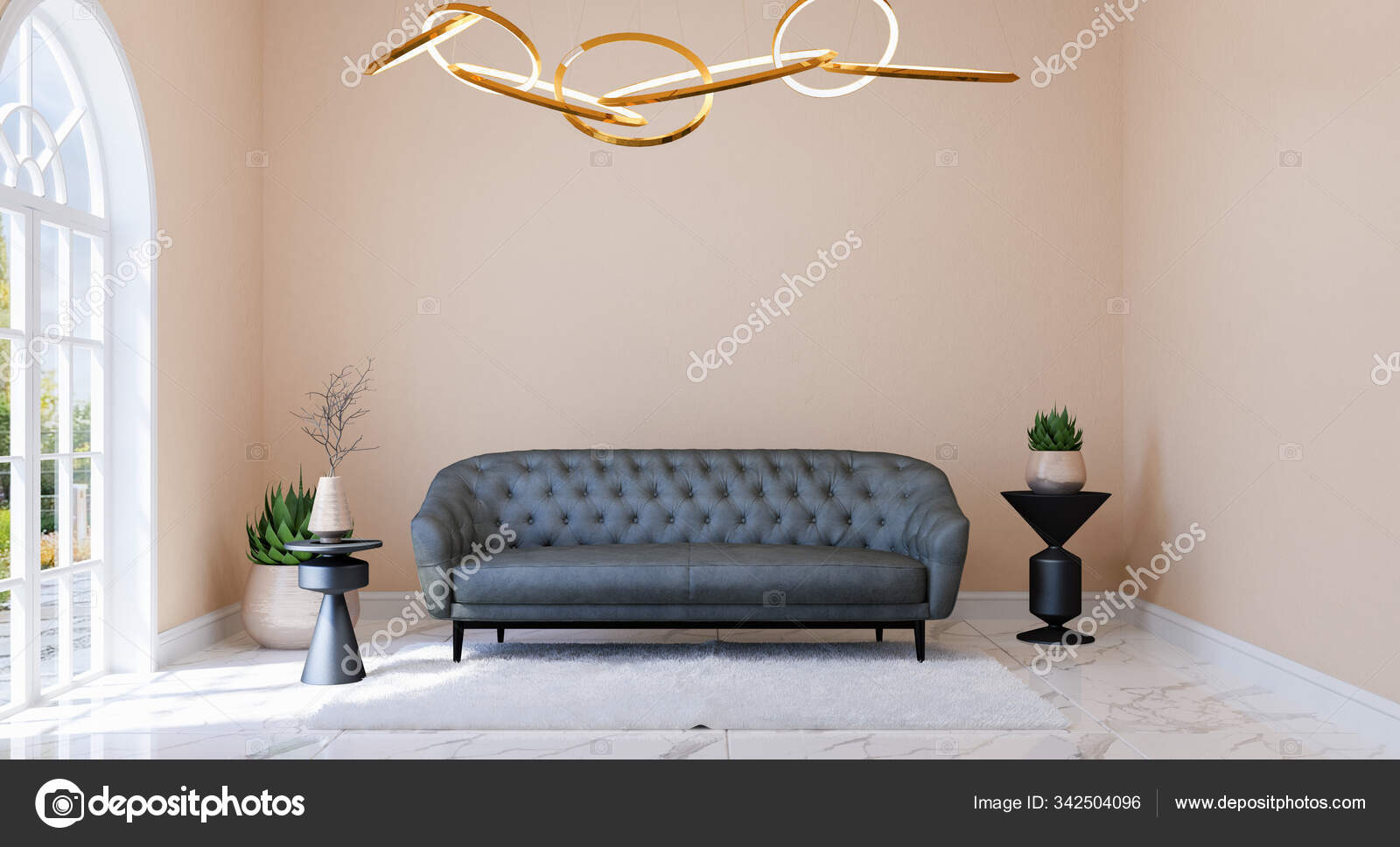 Interior Sala Estar Estilo Clásico Moderno Con Muebles Espacio Copia — Foto  de stock #342504096 © geerati@gmail.com, image size:1600x968