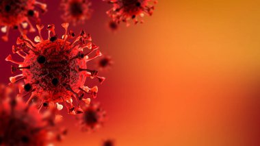 Coronavirus, Virüs Salgını arka planı, Mikrobiyoloji ve Viroloji Konsepti, 3D Hazırlama