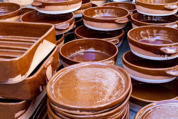 Typical clay pots from the Spanish area of Pereruela, (Zamora) — Stock Photo, Image