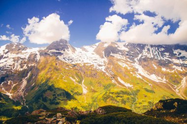 Rocky dağ manzarası, Alpler, Avusturya. Grossglockner. Dağ Görünümü.