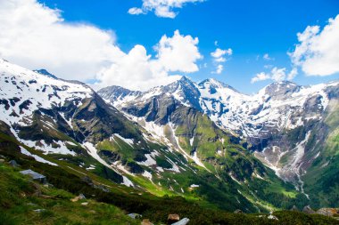 Rocky dağ manzarası, Alpler, Avusturya. Grossglockner. Dağ Görünümü.
