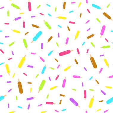 Dondurma simgesi seamless modeli ile farklı büyüklük.