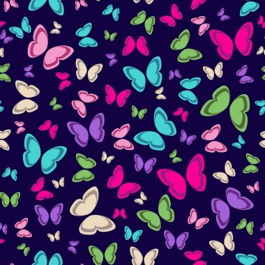 renkli kelebek seamless modeli.