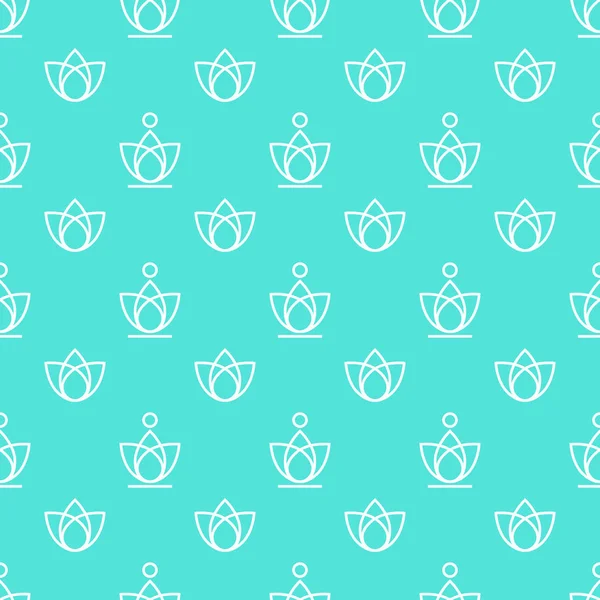 Satır stile Lotus ve yoga Dikişsiz desen. 