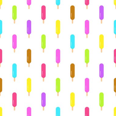 Renkli dondurma simgesi seamless modeli. 