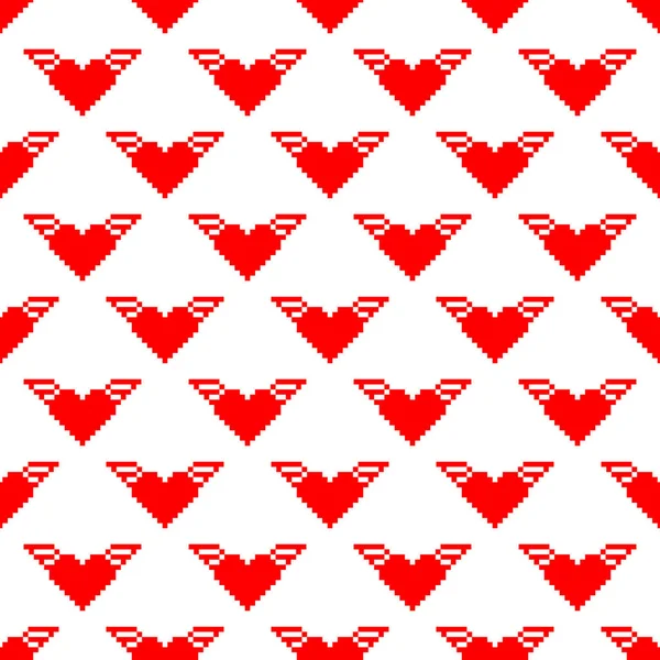 Modèle sans couture pixel Valentine . — Image vectorielle