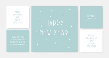 Bir dizi Noel kartı.